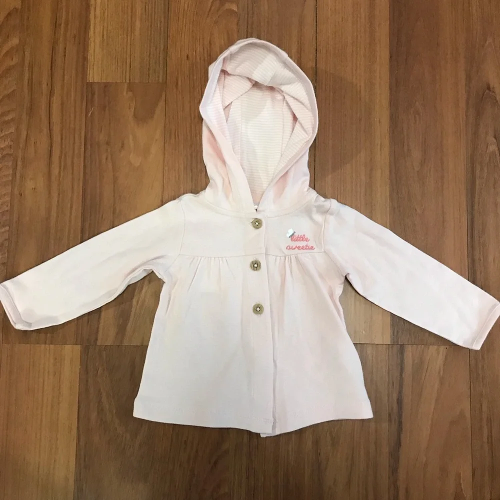 Carter’s Baby Girl’s Pink Hooded Jacket and Pants Set Size 9 Months